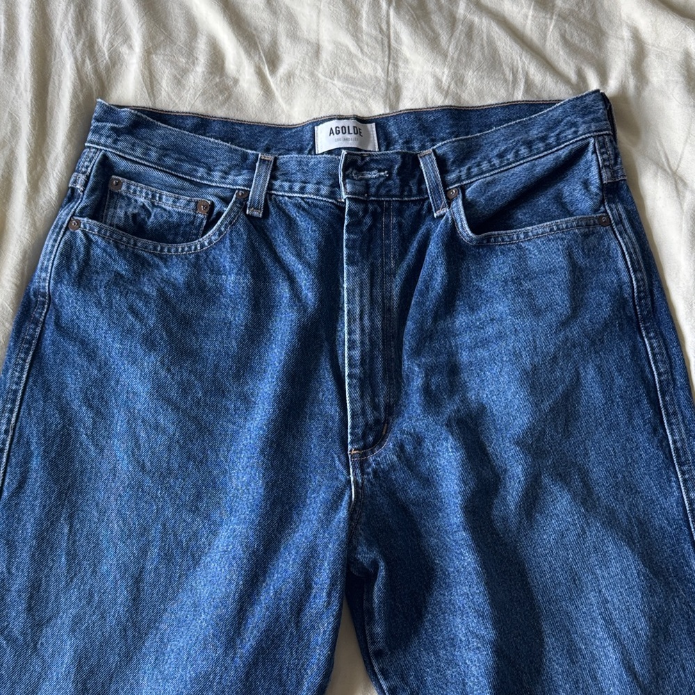 Agolde womens pinch waist Straight Indigo Jeans